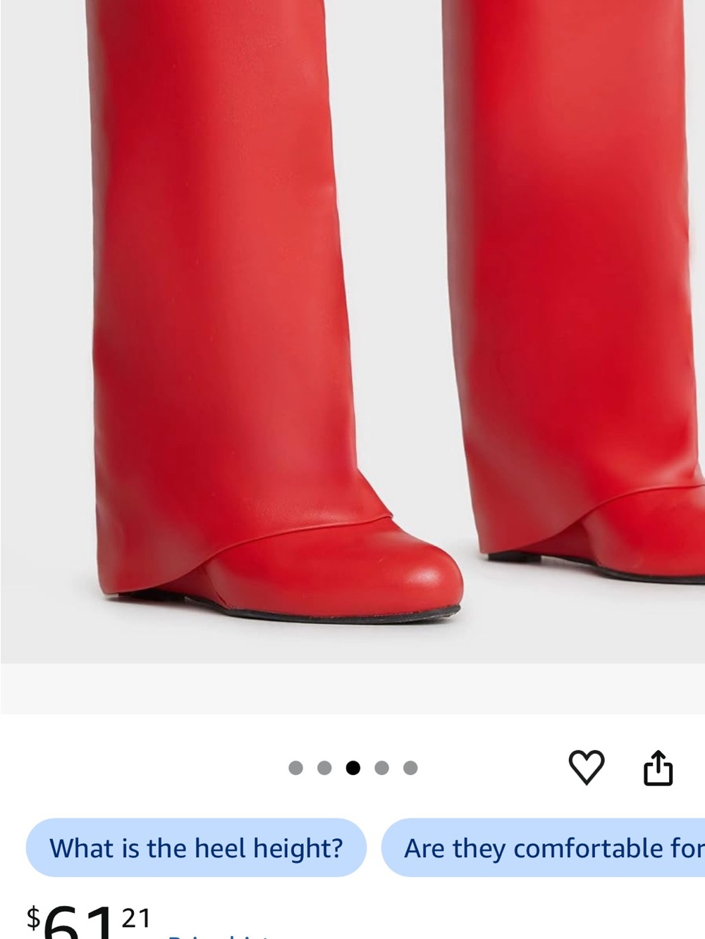 Red Over-the-Knee Women's Boots — Sleek Tall Leather Style